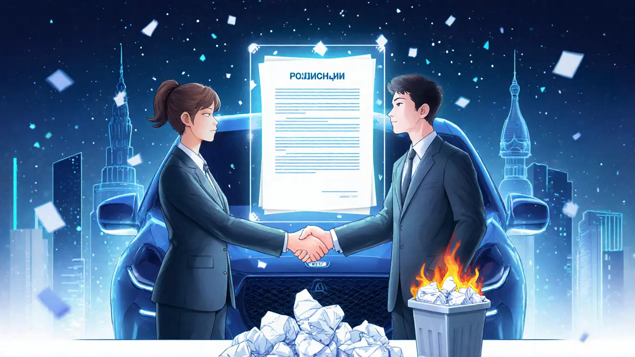 Цифровая сделка автомобиля через Госуслуги в 2025 году с hologрафическим договором.