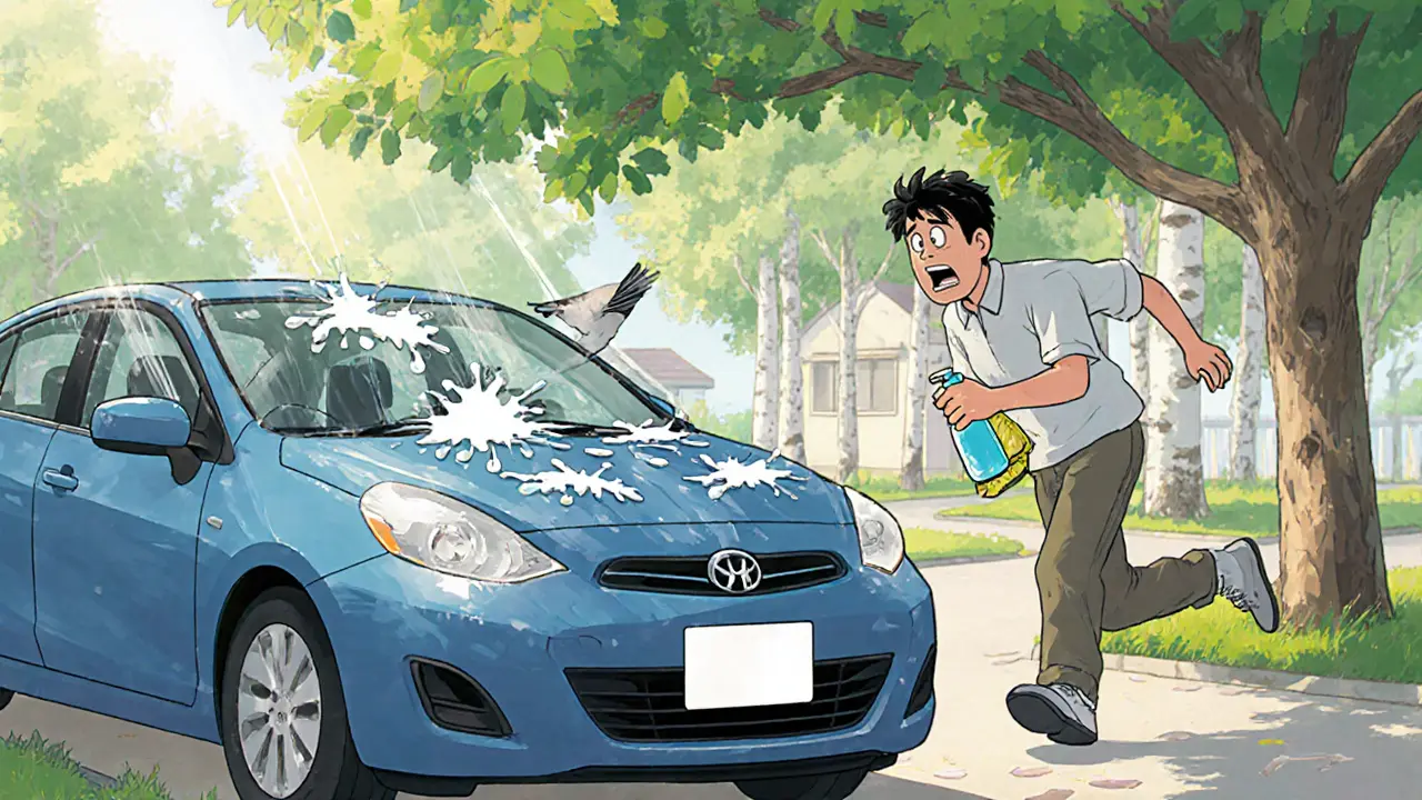 Как защитить кузов автомобиля от птичьего помета и смолы деревьев