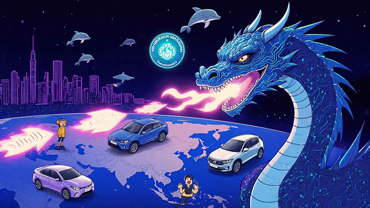 Дракон из батарей BYD дышит электричеством над Китаем и Европой, а VW и Renault в шоке.