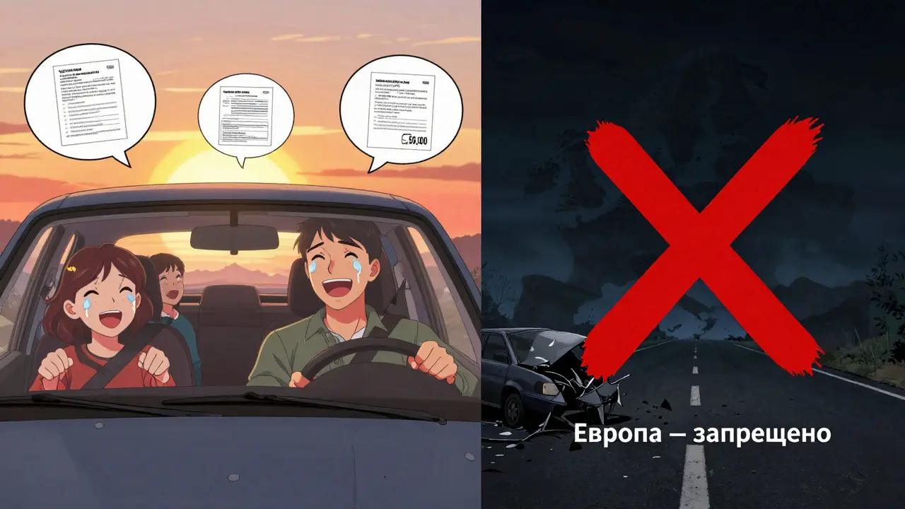 Семья едет на Украину с частичной зелёной картой, в то время как Европа закрыта для российских автомобилистов.