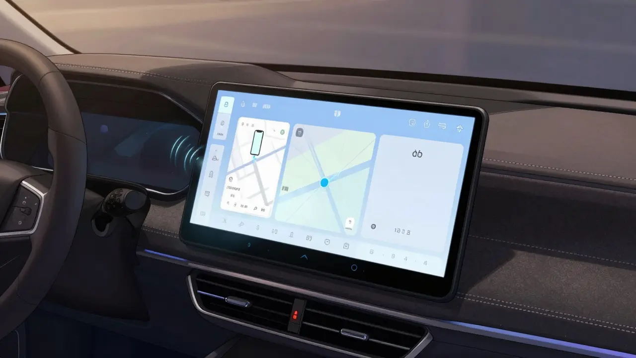 Современная мультимедийная система в салоне автомобиля