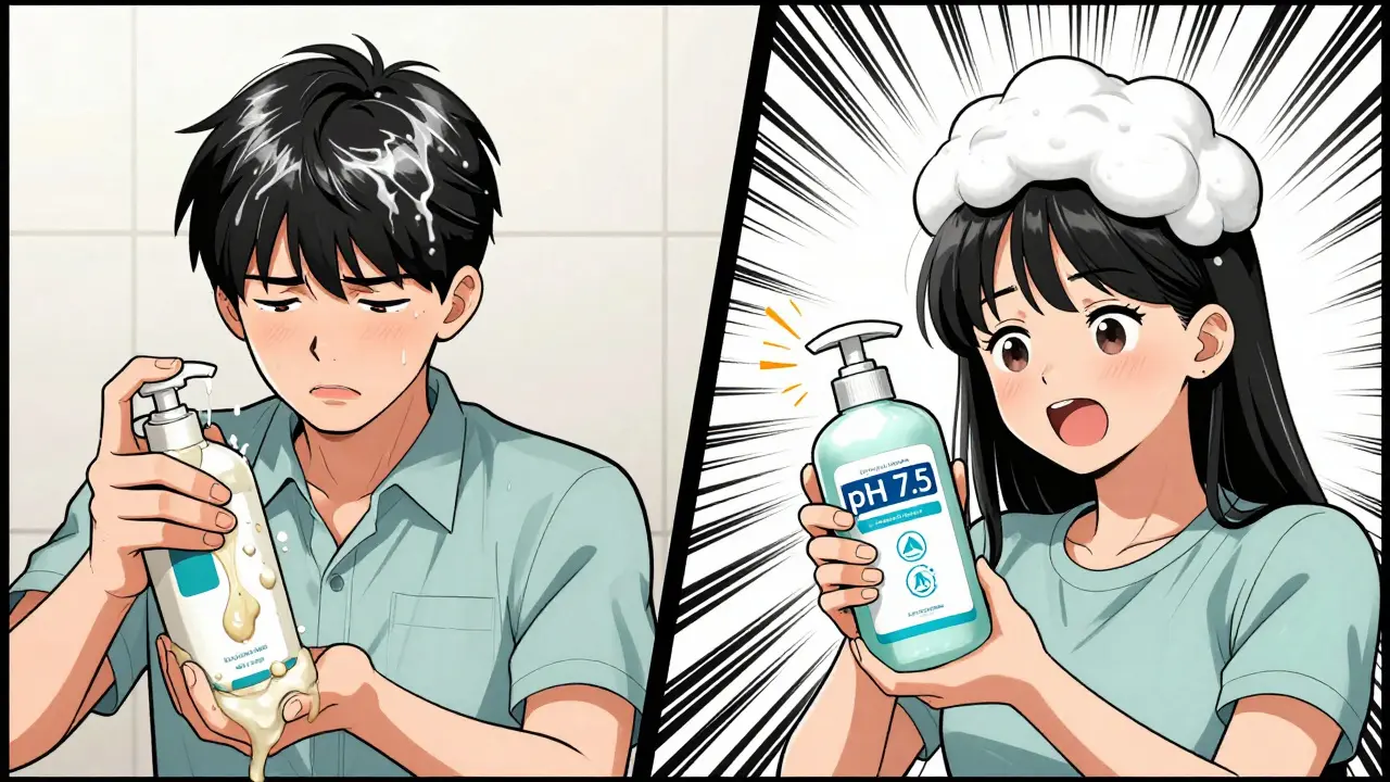 Сравнение: дешёвый шампунь оставляет разводы, а дорогой — создаёт плотную пену и защищает керамику.