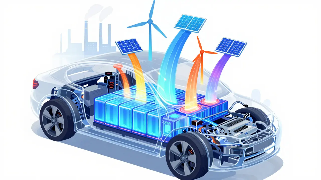 Визуализация заряда батареи от смешанных источников энергии
