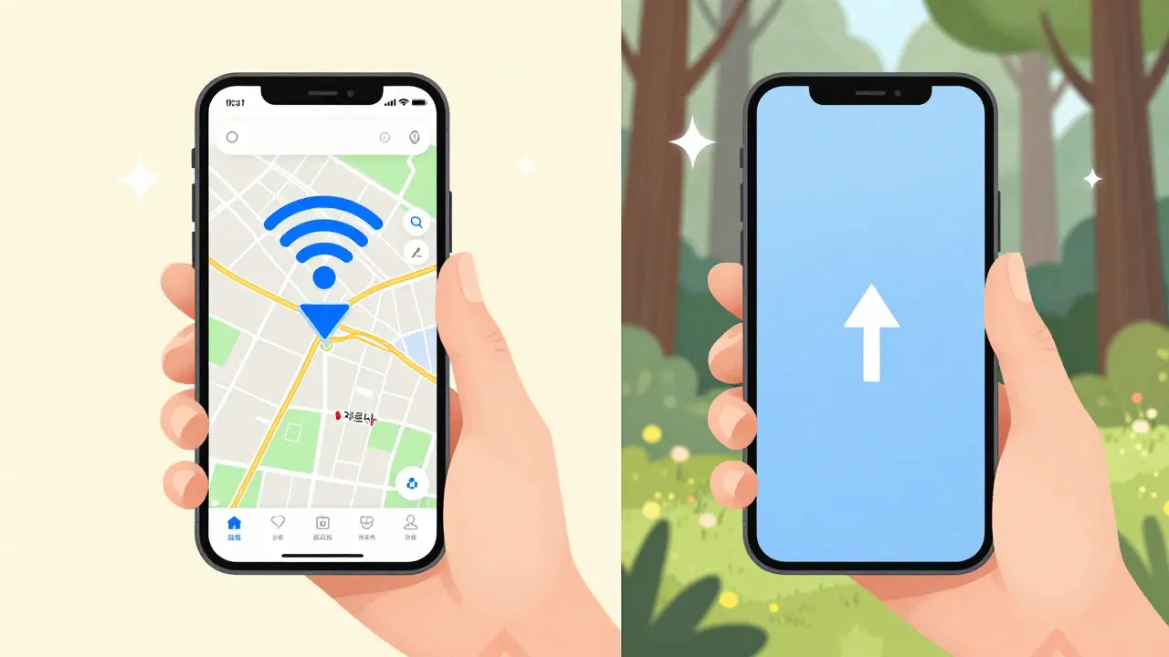 Процесс скачивания офлайн-карт и их работа в удаленном районе