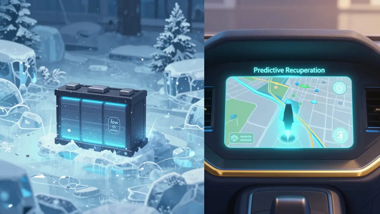 Сравнение работы рекуперации в мороз и с использованием предиктивной системы
