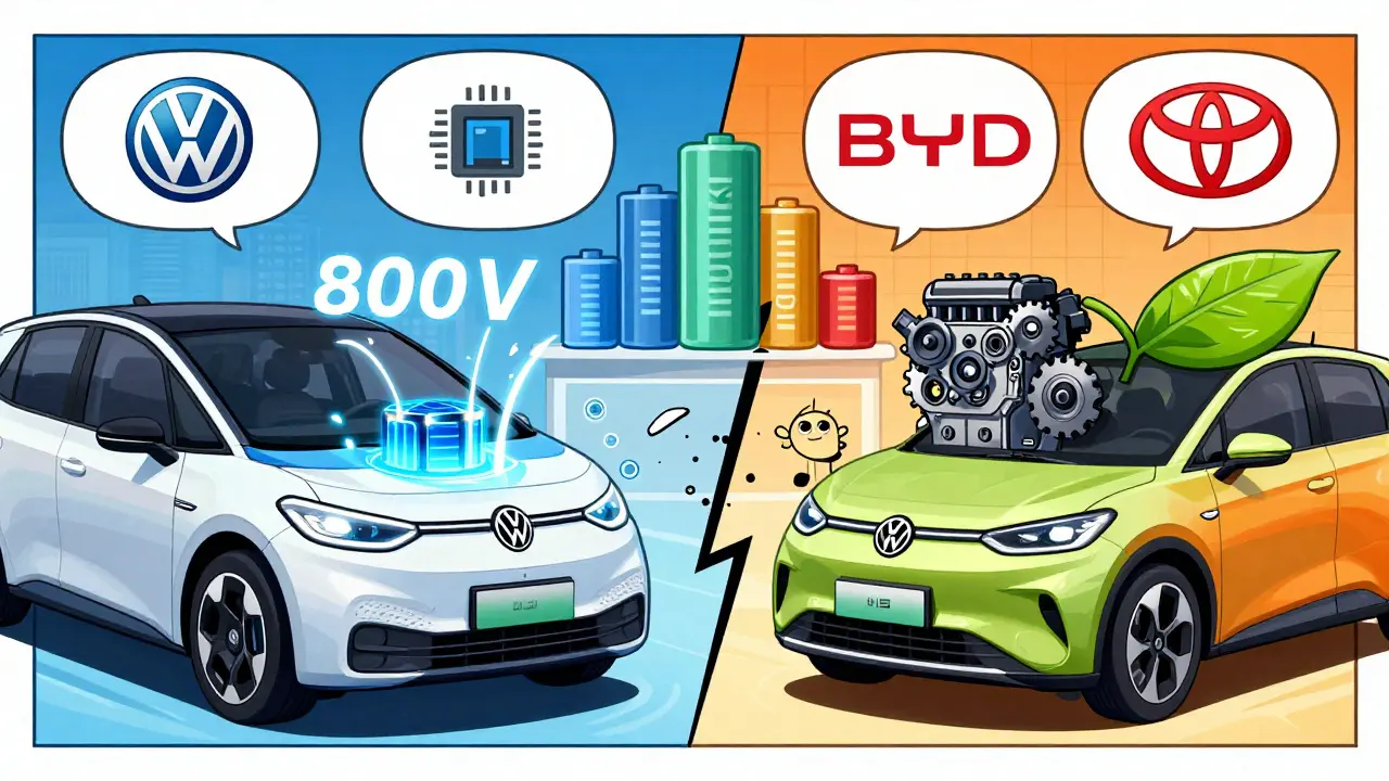 Сравнение стратегий VW и Toyota: технологии и гибриды