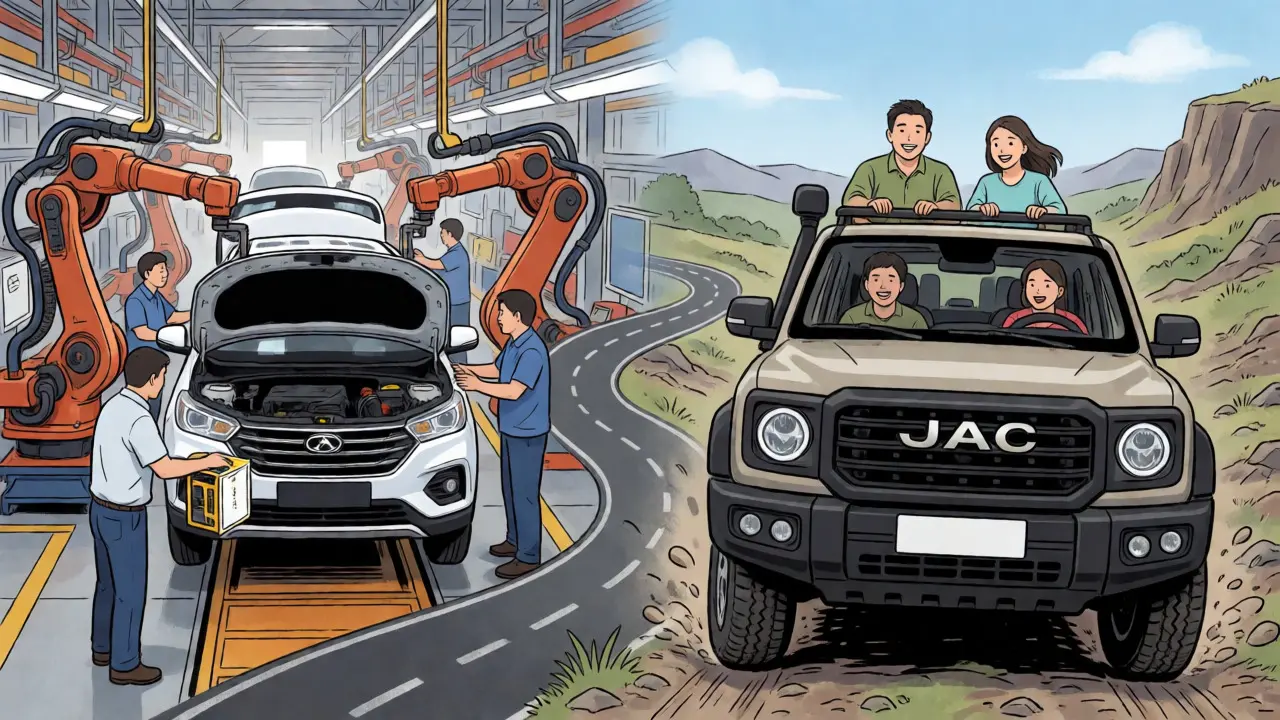 Сборка автомобилей на заводе Автотор и семейный джип JAC JS9 на бездорожье